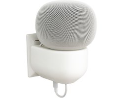 Houder voor Google Home speaker - Wandhouder voor stopcontact - Met kabelbeheer - Wit