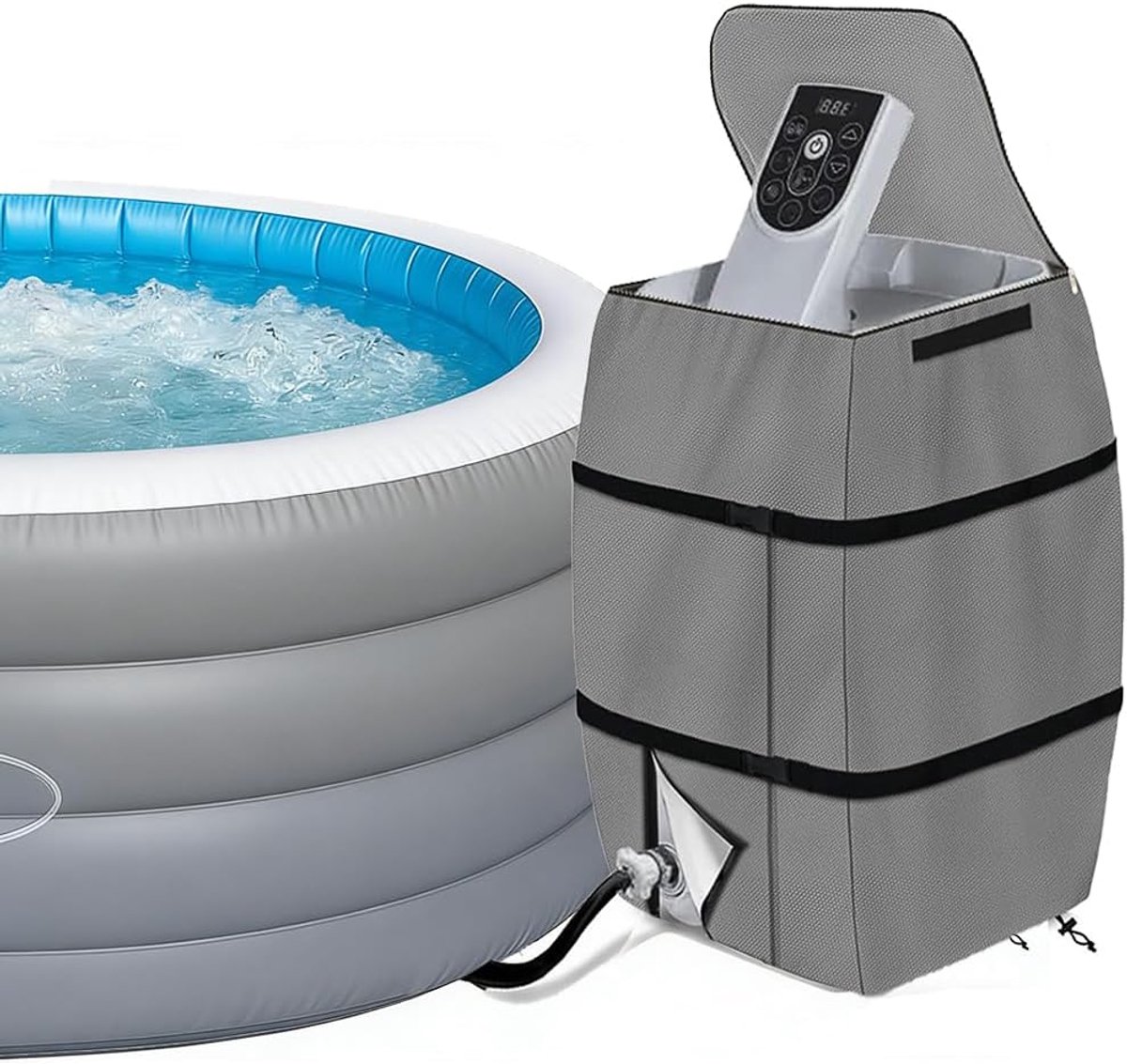 Whirlpool pompcover 43 x 38 x 54 cm - waterdicht 420D Oxford stof - stofdicht - beschermt tegen weersinvloeden - ShopVlot