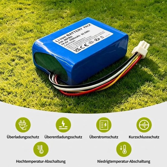 5000mAh robotmaaier vervangende accu voor Dreame A1 A2 Pro, MOVA M600 M1000, ViAX 250/500, LiDAX Ultra 800/1200/1600, vervangt MBPM20 MBPA14 (100Wh, Li-Ion) — afbeelding 3