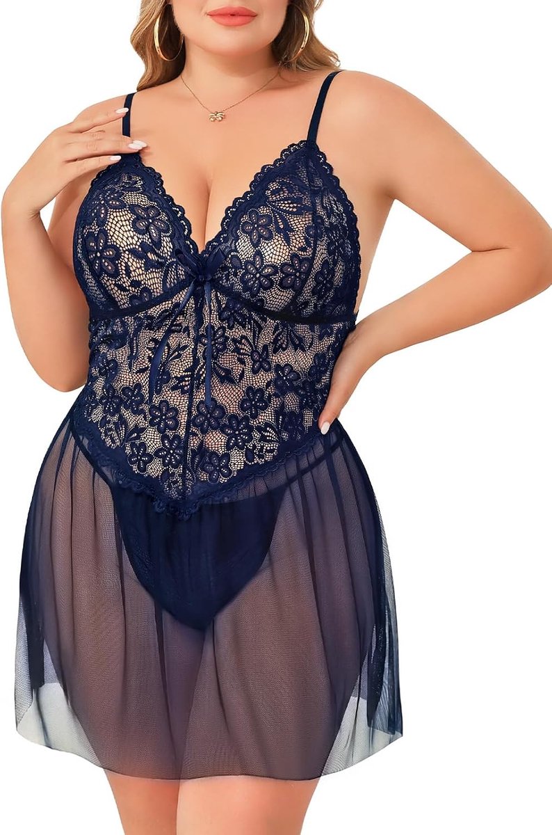 Lingerie voor Vrouwen Plus Size Sets Kant Babydolls