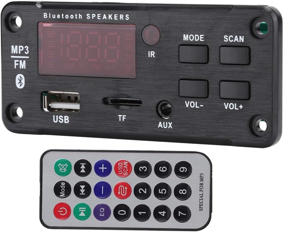 Bluetooth-decoderkaart, autoluidspreker bluetooth 5.0 Mp3-decoderkaart kleurenscherm decoderingsmodule