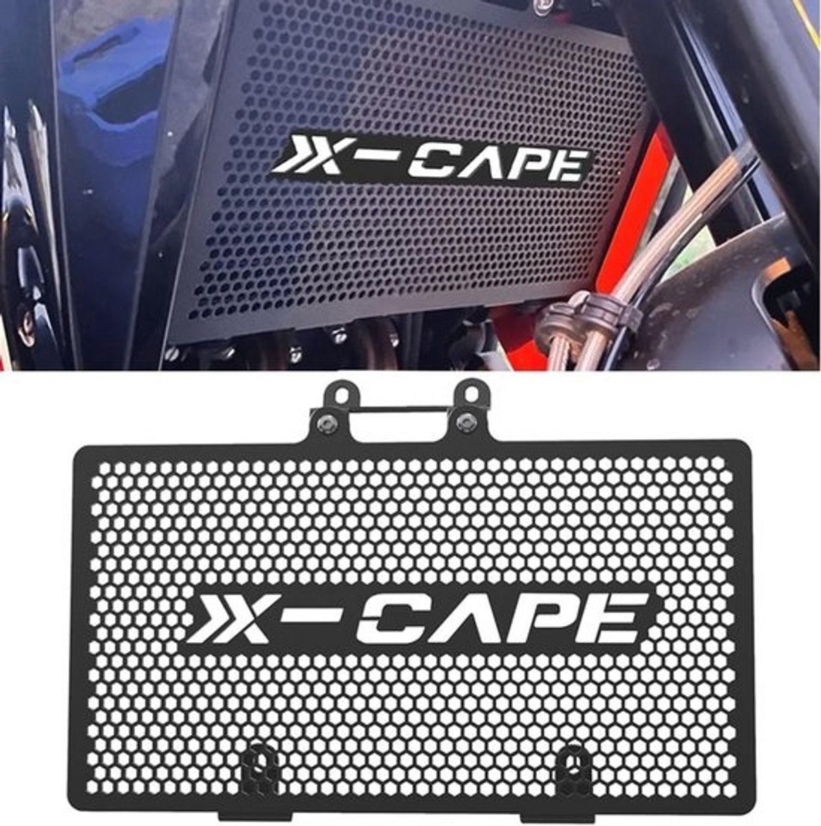 Motorfiets radiatorbescherming voor X-Cape 650 2022 2023 2024 - zwart