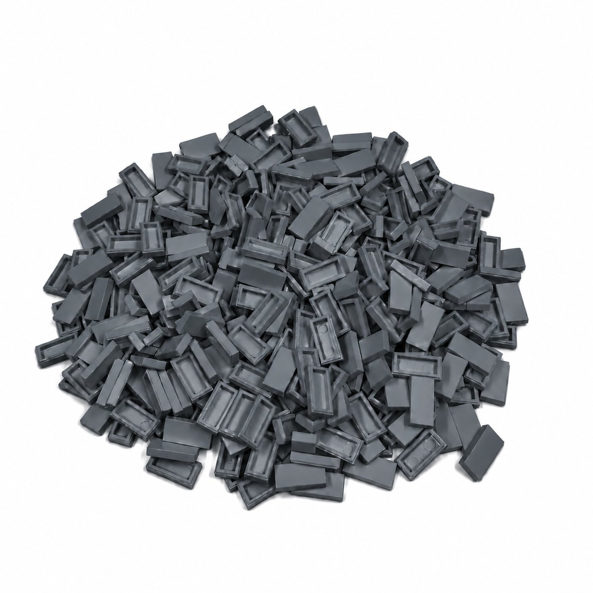 300 Bouwstenen 1x2 tile | Donkergrijs | Compatibel met Lego Classic | Keuze uit vele kleuren | SmallBricks