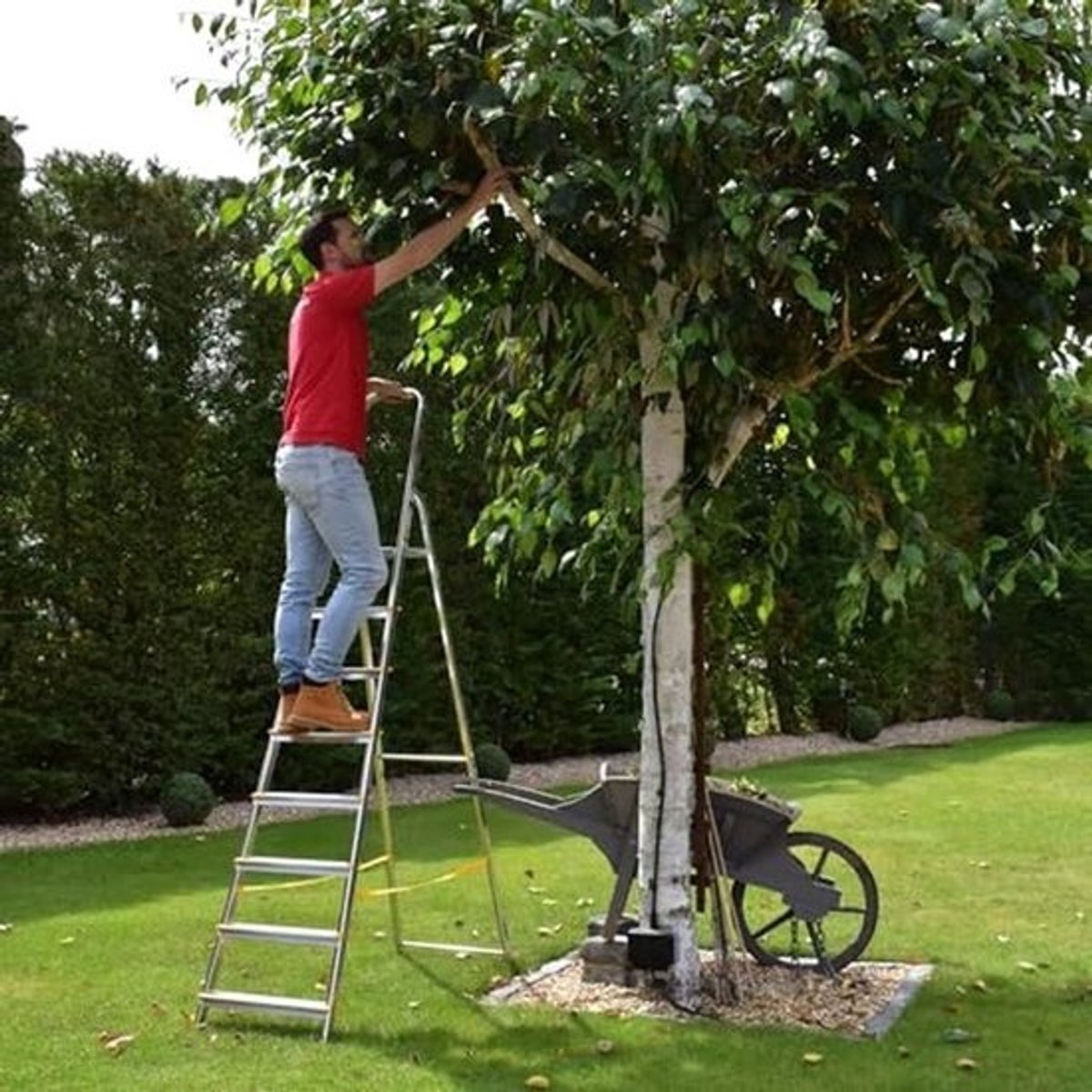 Trapladder met 4 treden - Voor veilig werken op hoogte