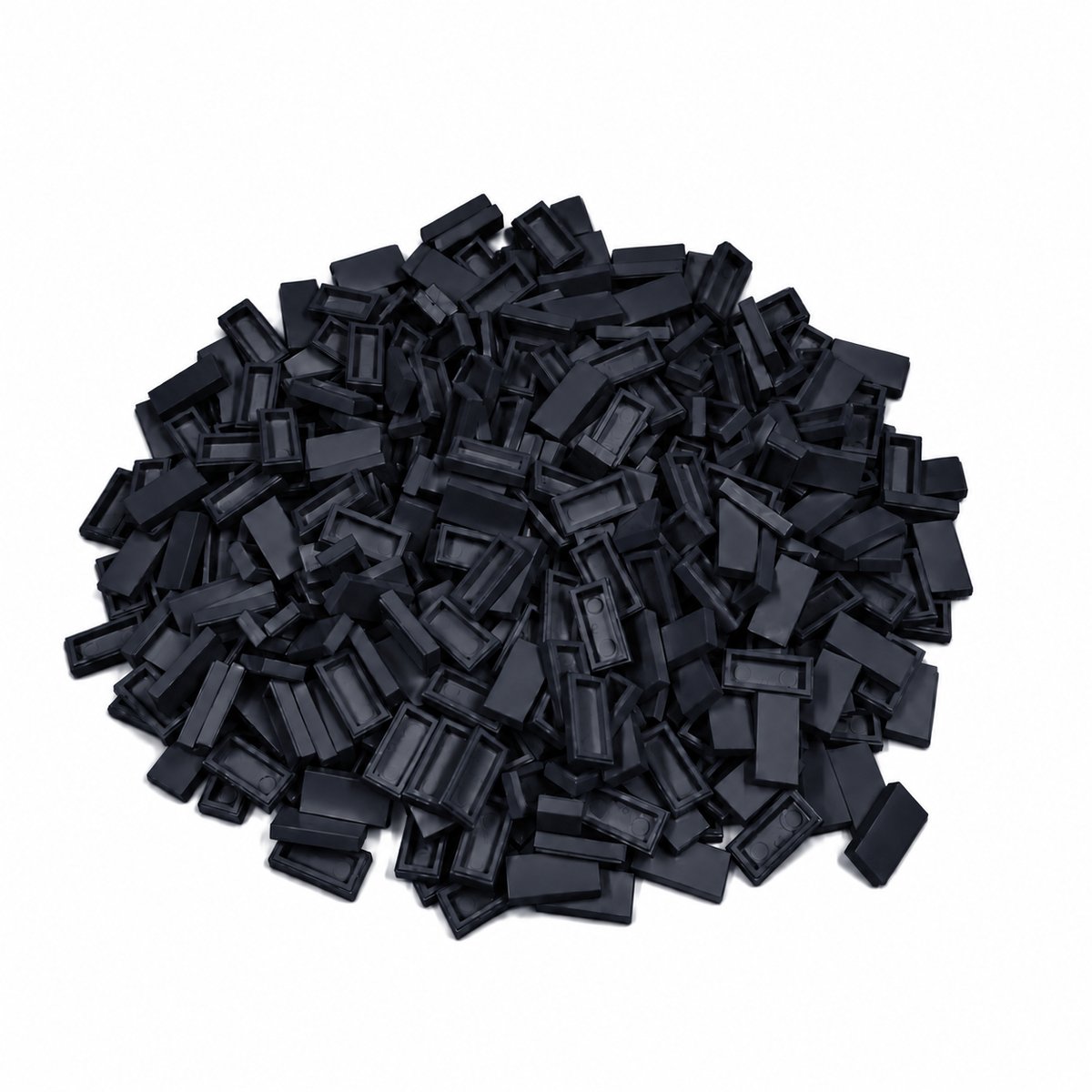 300 Bouwstenen 1x2 tile | Zwart | Compatibel met Lego Classic | Keuze uit vele kleuren | SmallBricks