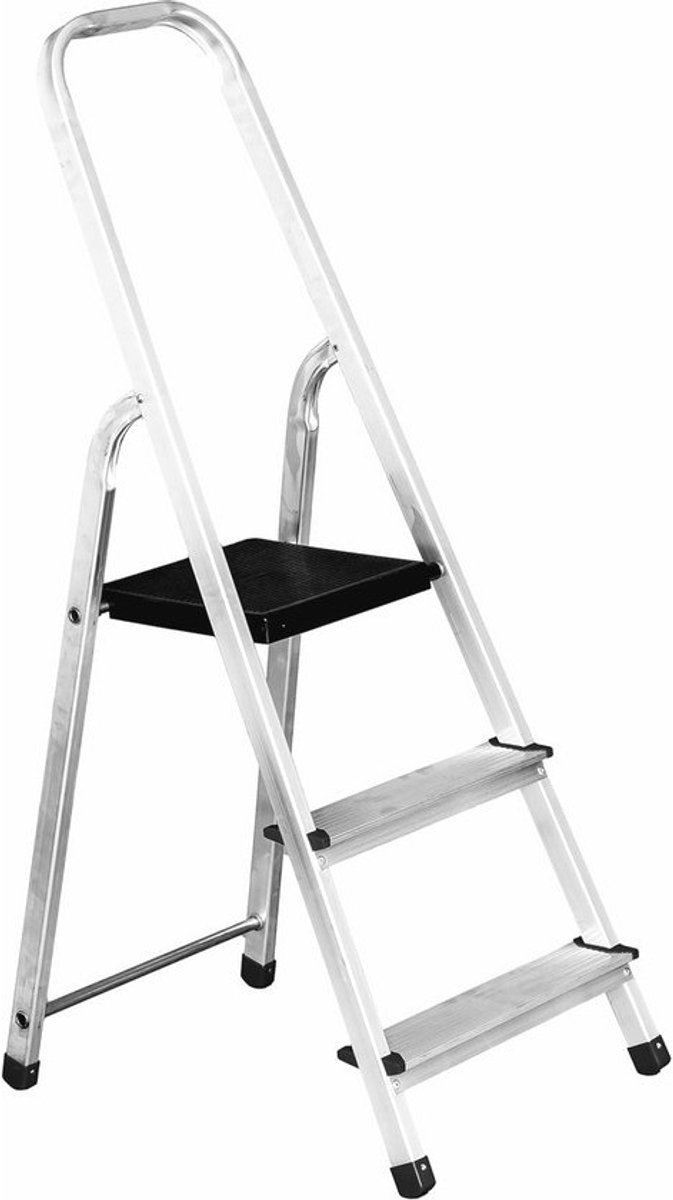 Lichtgewicht aluminium trapladder | 3-8 treden | max. 125 kg | veiligheidsontwerp