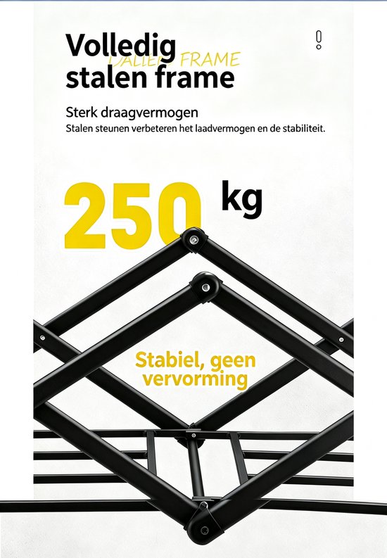 Opvouwbare Kampeerwagen Bolderkar Grote Inhoud 360° Draaibare Wielen met Dubbele Rem Verzwaard Stalen Frame Khaki83*50*70 cm — afbeelding 2