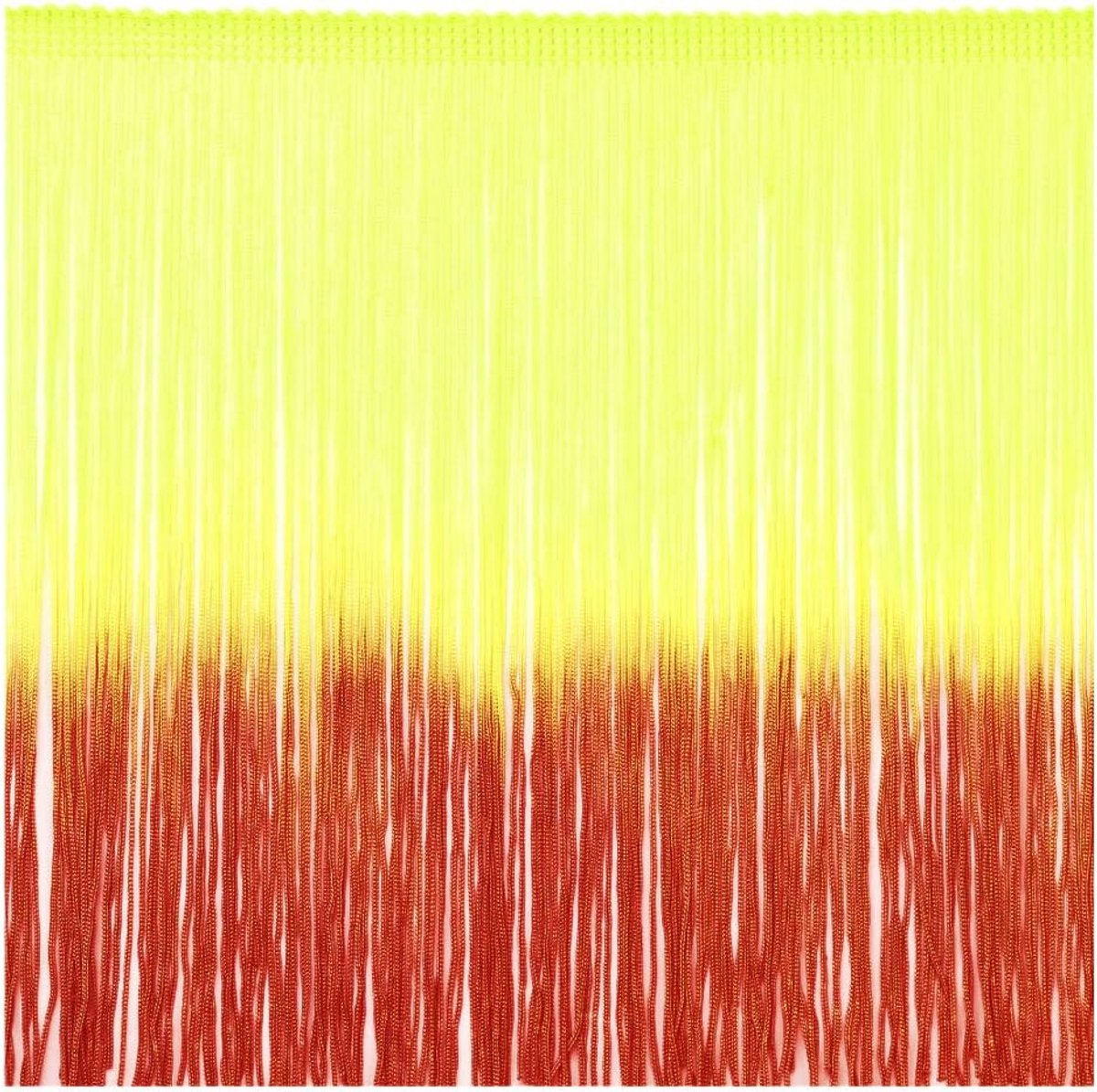 Trim kant polyester vezel pompon 8 inch breedte 2 meter lang voor kleding accessoires en bruiloftsjurk Latijnse en decoratie van de lamp om te knutselen (4-geel/oranje)