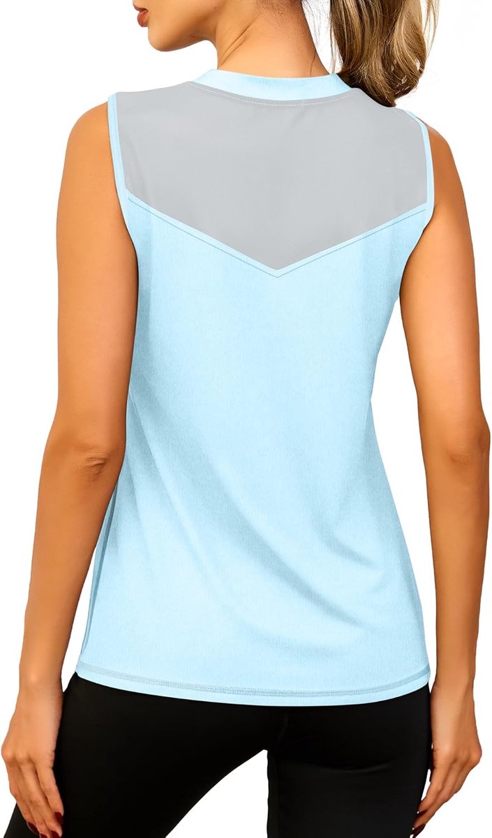 Sporttop voor dames, mouwloos yoga-shirt, licht sportbovenstuk, fitness-tanktop