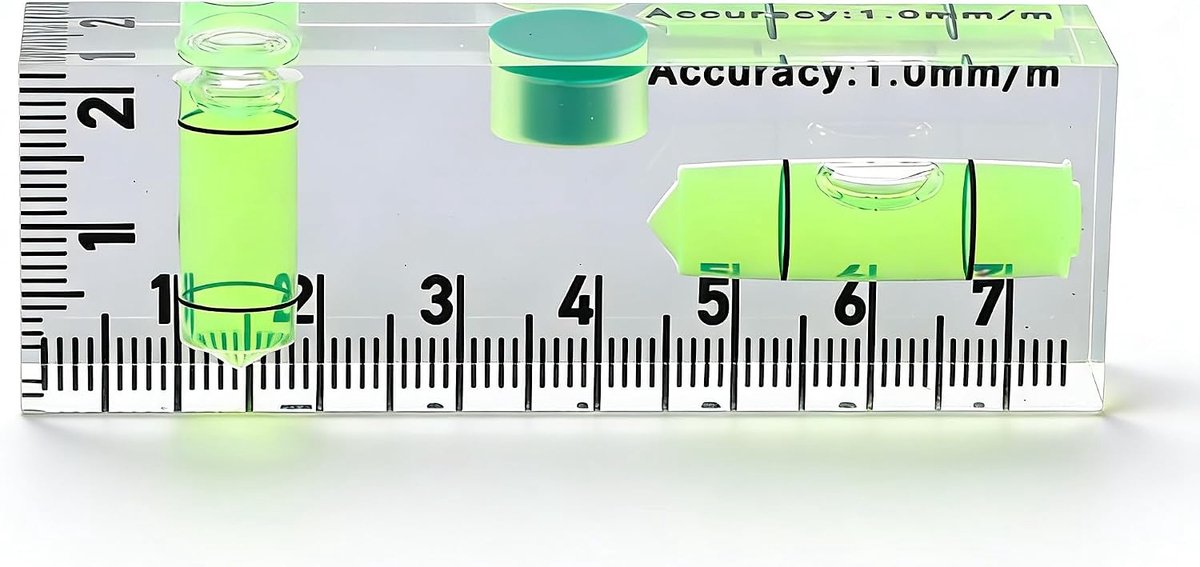 Magnetisch Spiritniveau, 75 Mm Bellenniveau met een Sterke Magnetische Basis, Transparant Acrylniveau Gereedschap voor Doe -het -zelf, Sanitair, Framing, Horizontale en
