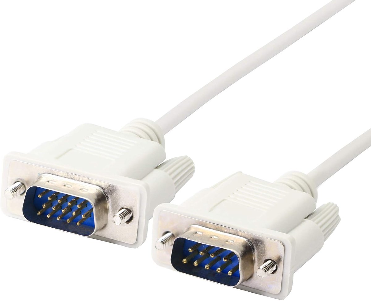 DB9 to VGA Cable 9 Pin Male RS232 to VGA Adapter Cable 1.4m for Computer, Printers, Scanners - ShopVlot