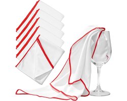TSKDKIT 6 Pack 60 x 45cm Microvezel Glas Reinigingsdoeken
