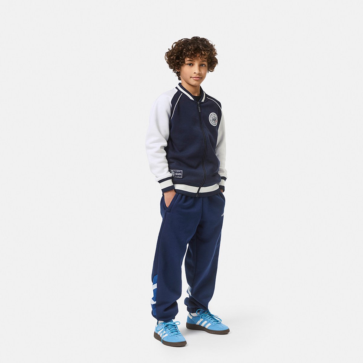 Ajax-varsity jacket navy/wit junior