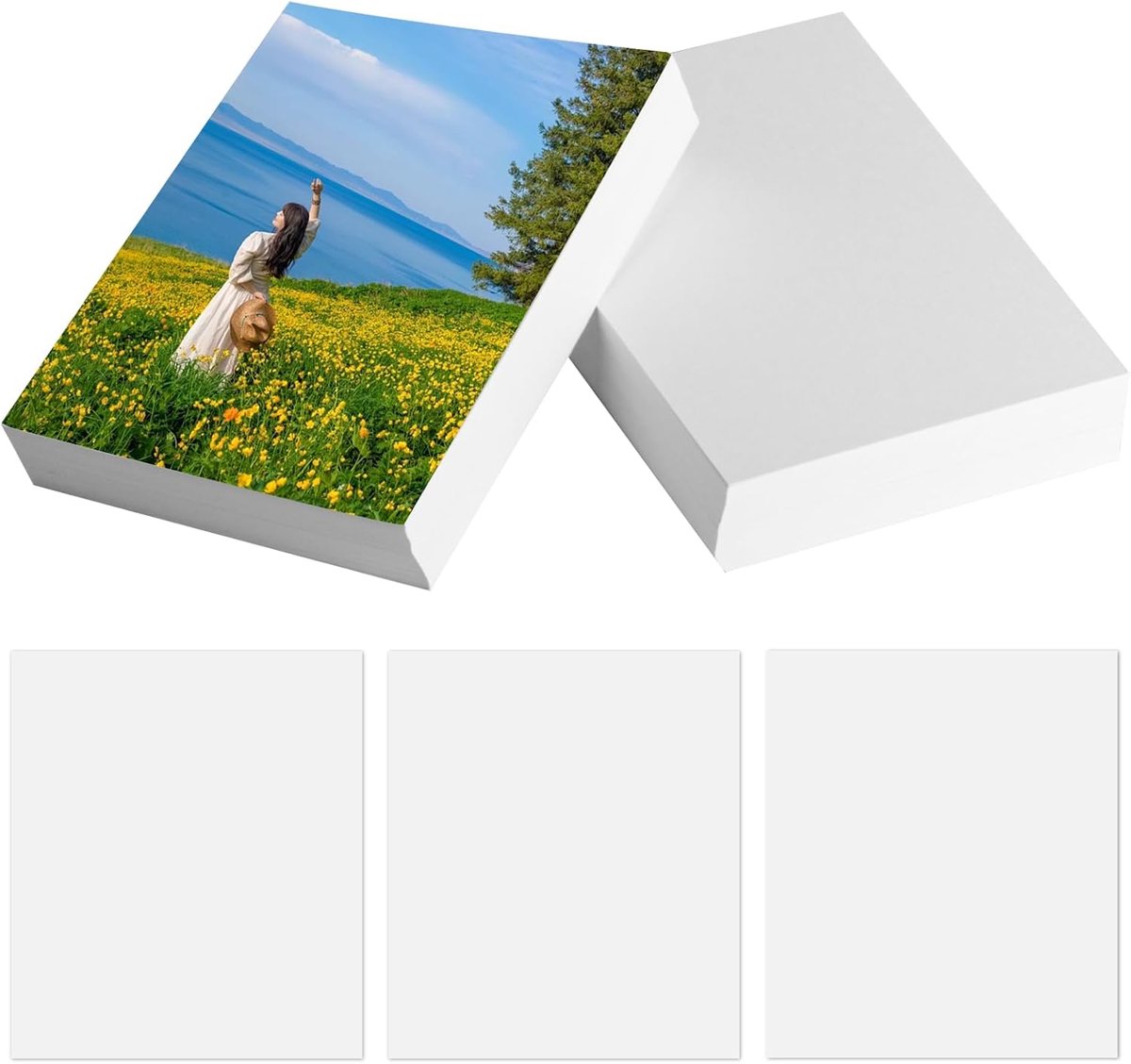 SnelShoppen - A4 Foto Papier 70 Vellen 200gsm Glanzend 21x29.7cm Geschikt voor Inkjet Printers Voor Professionele Foto's en Kaarten