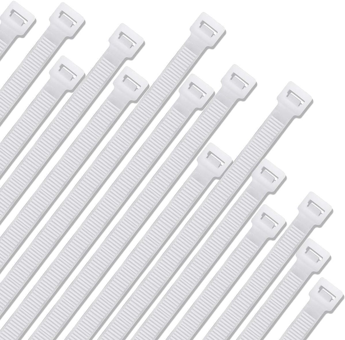 Kabelbinders 120x2.4mm - Witte nylon - UV-bestendig - Ideaal voor kabelbeheer thuis en op kantoor - ShopVlot