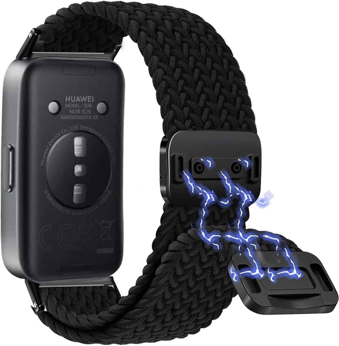 Braided Strap Compatible with Huawei Band 10 for Men Women Adjustable Breathable Elastic Nylon Braided with Magnetic - ShopVlot