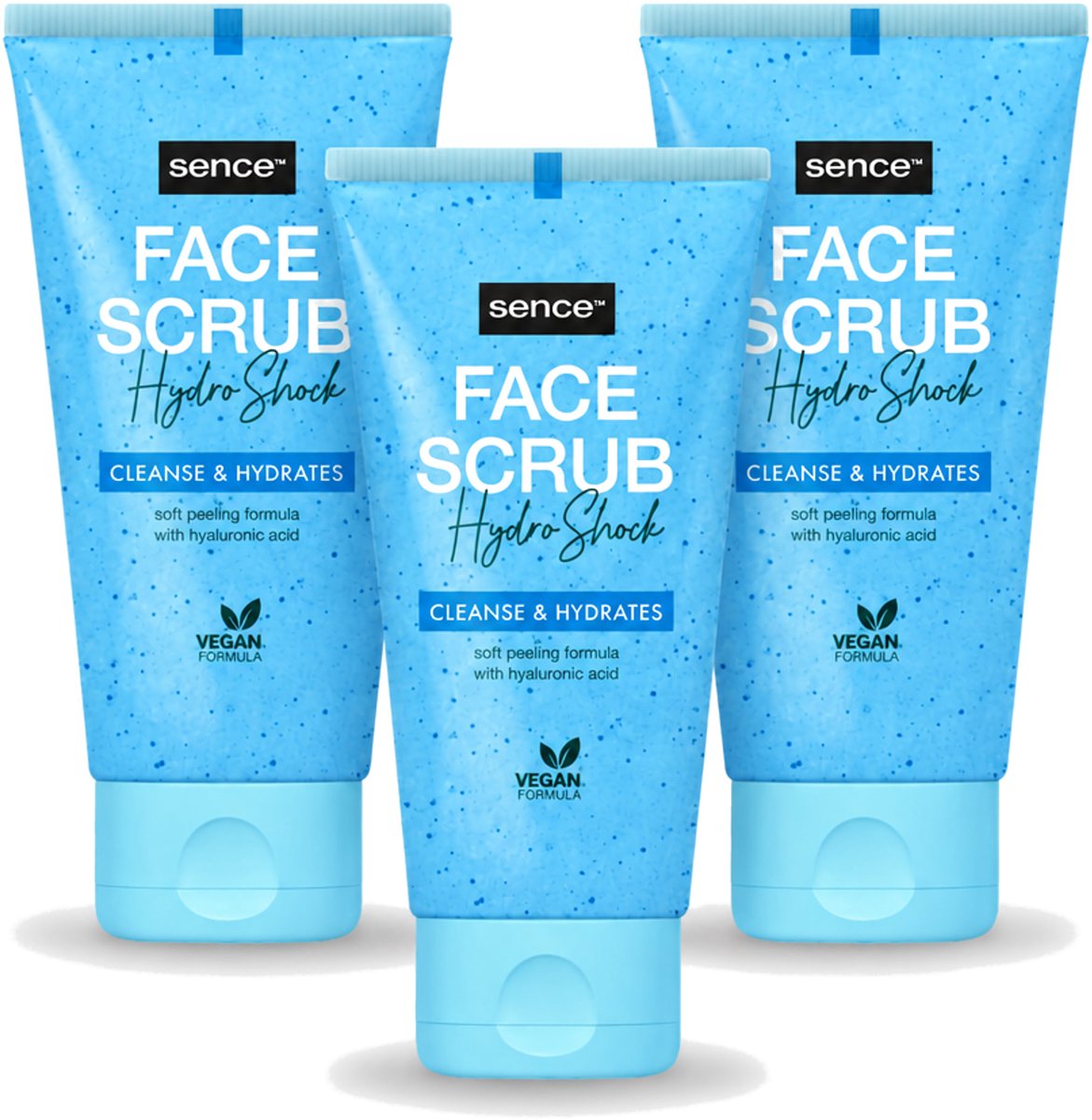 3 x Sence - Alle Huidtypes - Gezichtsscrub - Exfoliërend - 150 ml - Voordeelverpakking - 3 stuks