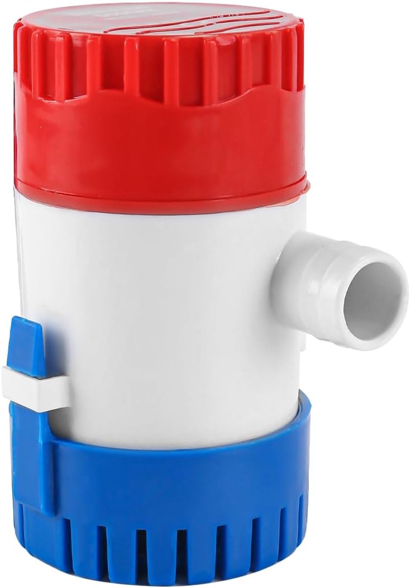 Alnicov 12V 500GPH DC Bilge Pump Semi Automatic Switch Electric Mini Marine Sewage Pump High Flow Compact Design for Boats