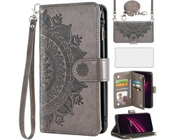 Asuwish Mobile Phone Case T-Mobile T Phone Pro 5G/Revvl 6 Pro, Case with Strap and Film, Protective Film, Card - ShopVlot
