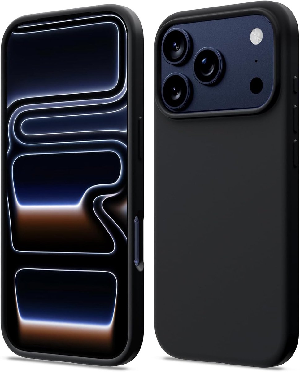 ACRONIX 17 Pro Liquid Silicone Protective Case, Shockproof Compatible with 17 Pro Case, Soft Full Protection (Black) - ShopVlot