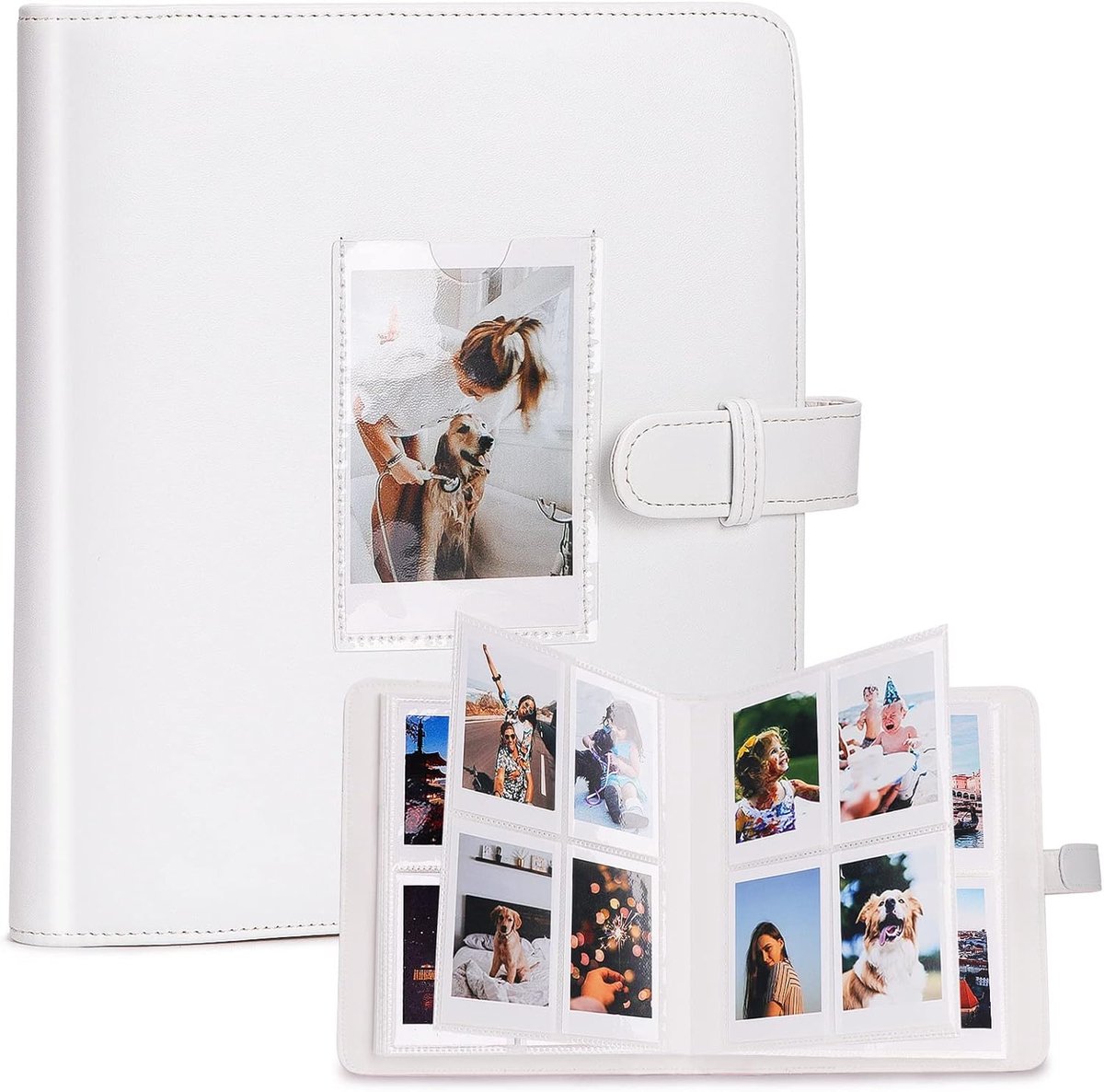 SnelShoppen - Fotoalbum voor 3 Inch Film - 272 + 1 Vak - Geschikt voor Fujifilm Instax Mini 12, 11, 9, 8 - Perfect voor Herinneringen, Feestdagen en C