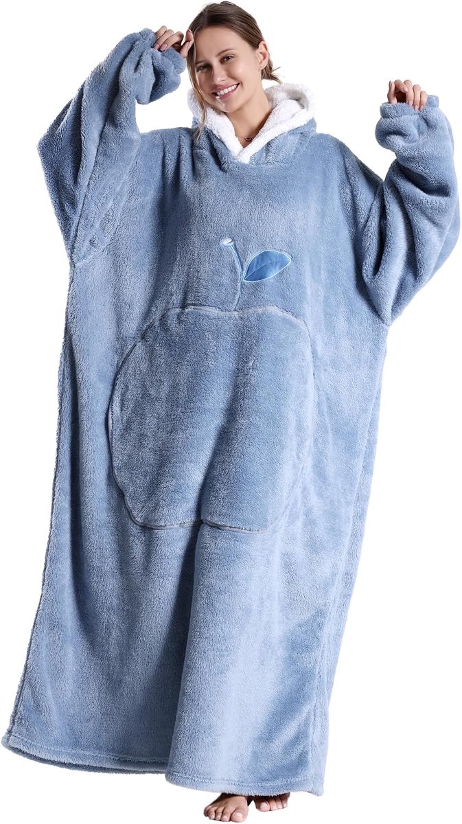 Badjassen, Lange Warme Badjassen, Uitgerust Met een Grote Hoed en Zakken, Comfortabele Casual Kleding Thuis, Perfecte Cadeaukeuze