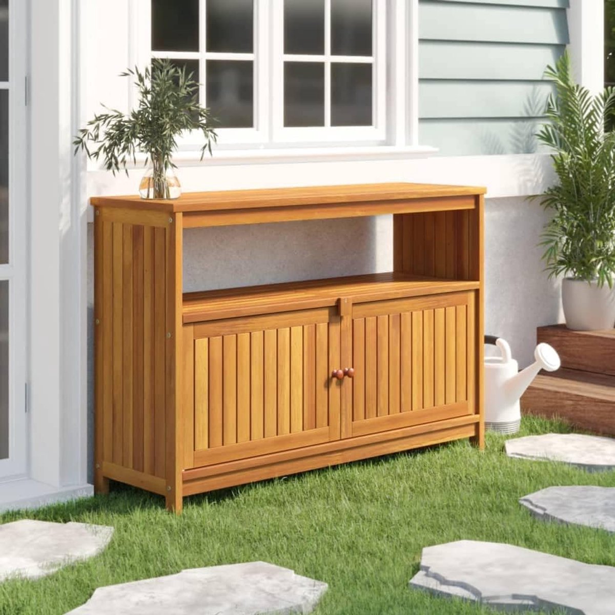 110 x 35 x 75 cm, massief hout, acacia, balkon, eettafel, outdoor, lounge-tafel, patiotafel voor tuinen, terrassen, balkons