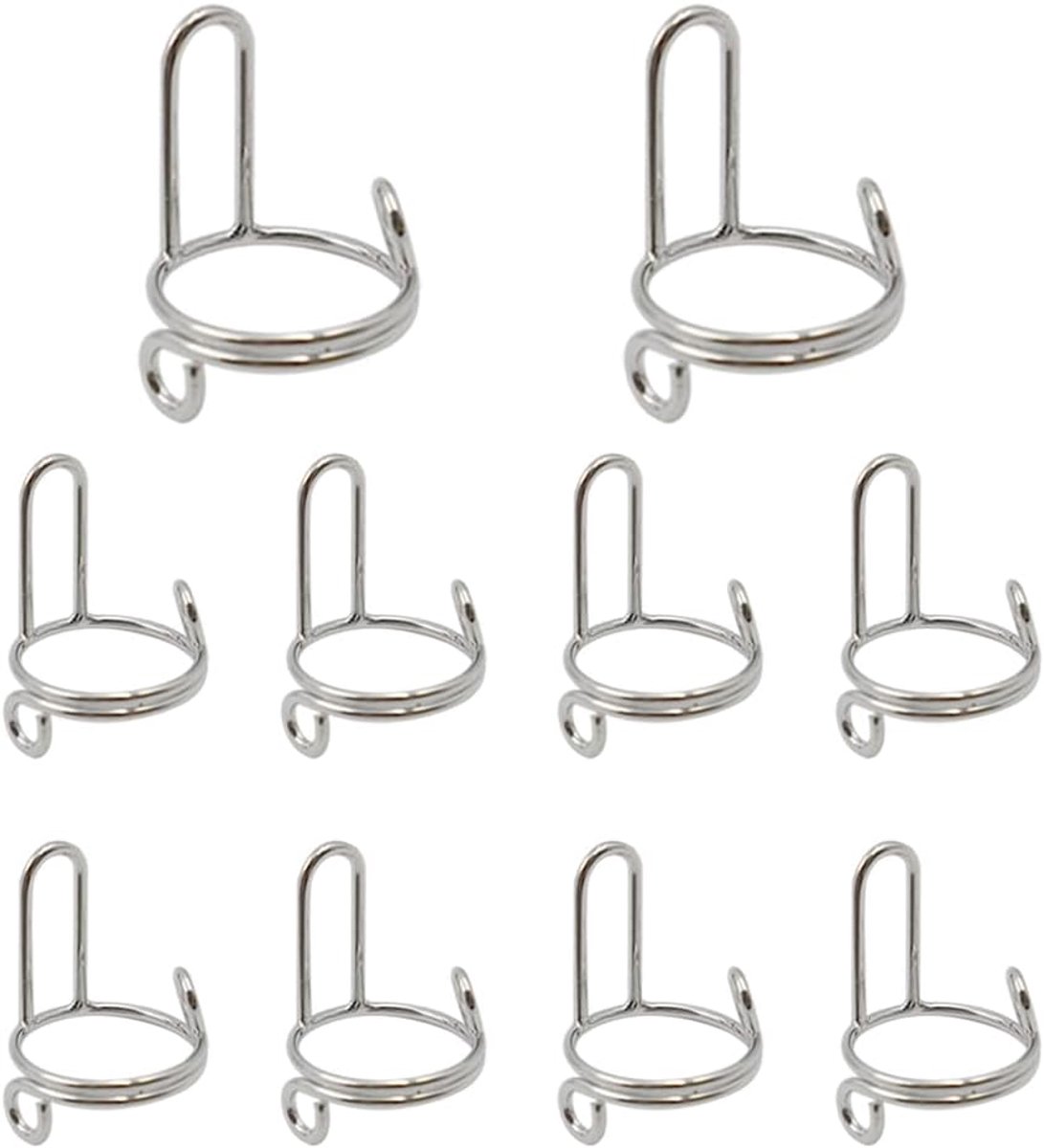 10 stuks Wudu-nagelringen, verstelbare vingernagelringen, herbruikbare, afneembare vingernagelringen van metaal voor het dragen van manicure-nagels (zilver)