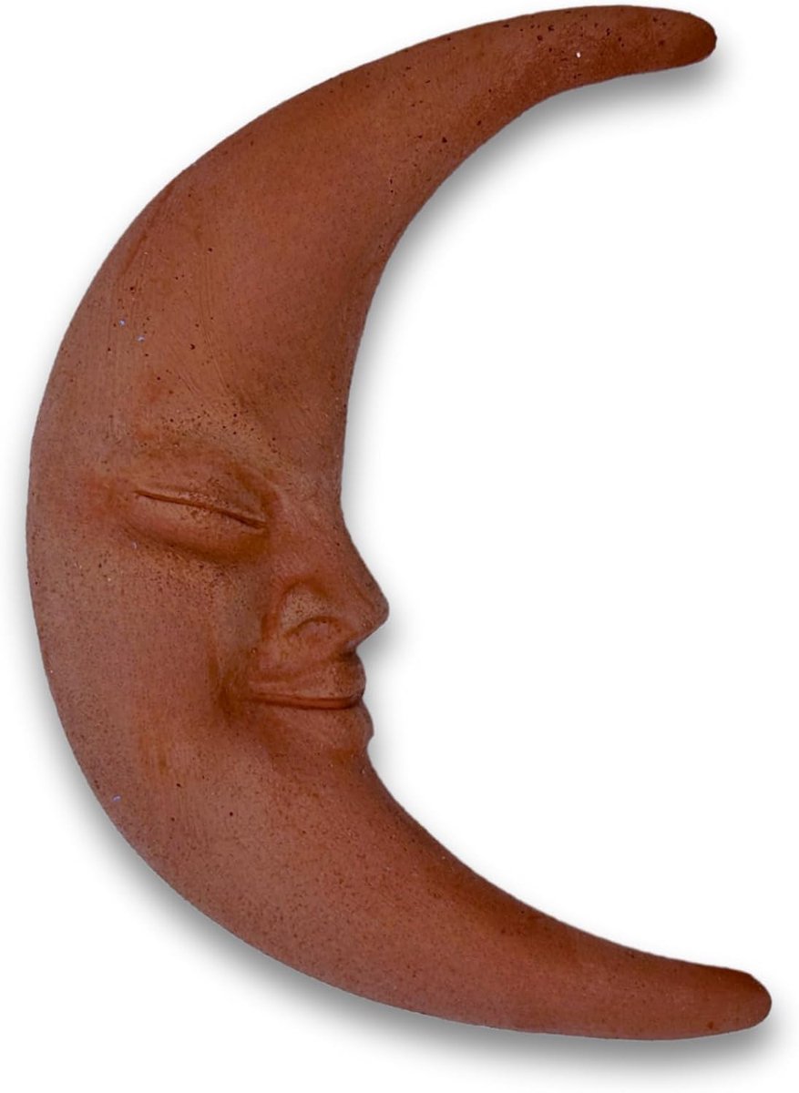 Wanddecoratie terracotta handwerk wooncultuur 19 cm