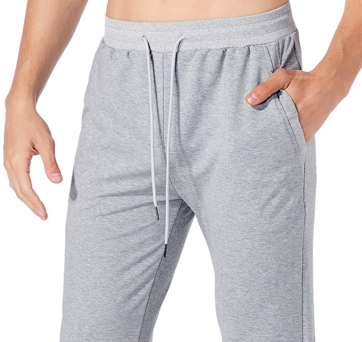 Outspot - Comfortabele en ultrazachte joggingbroek - Lichtgrijs - XXL