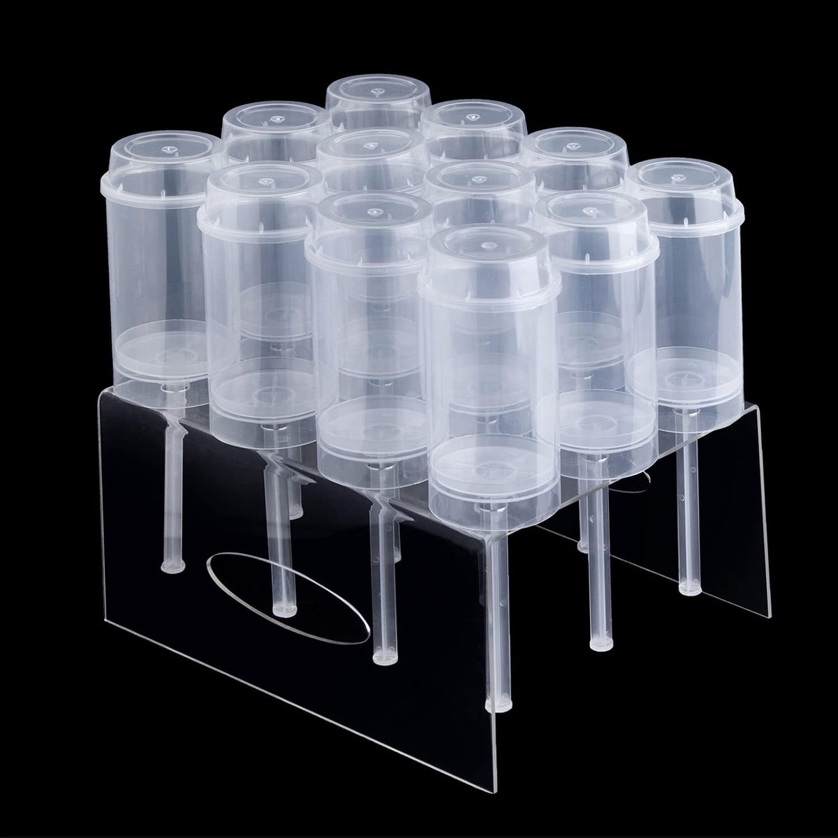 12 stuks Cake Push Up Pop containers met dienblad, Cake Pop vormen standaard voor zelfgemaakte lekkernijen/dessert/snacks