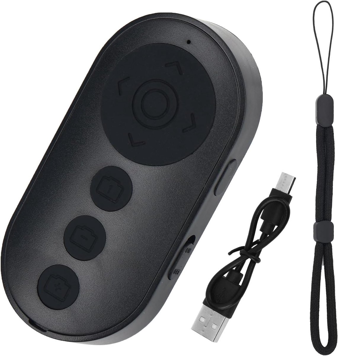 Bluetooth-camera-afstandsbediening voor iPhone en Android, Draadloze Sluiterontspanner met Zoom Schakelaar voor-/Achtercamera Afstandsbediening voor Telefoon Foto's en Video's Vloggen