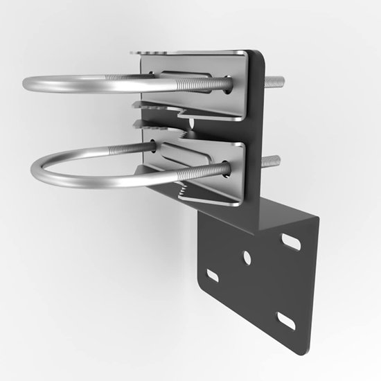 Muurbeugel voor buitenantenne met dubbele U-vormige klem en accessoires voor antenne-installatie — afbeelding 3