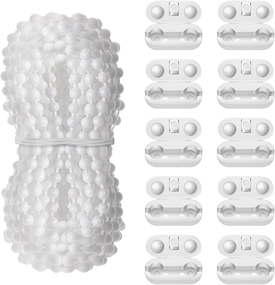 1 Set Roller Blind Accessories, White Roller Blind Chain, Blind Set Necklace, Accessories For Blind Chain. - ShopVlot