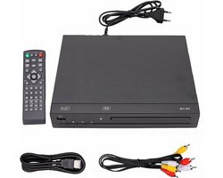 Cuifati dvd-speler voor tv, 1080P home-entertainmentspeler voor alle regio's, compacte cd-speler met HDMI- en AV-kabels, afstandsbediening en tv-ondersteuning, thuisbioscoop-entertainment (EU-stekker)