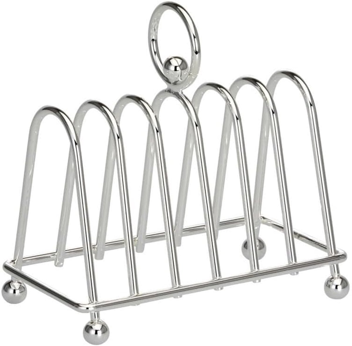 Toast stand classic silver plated, toast stand for 6 slices, 13.5 x 7 cm x 12 cm - ShopVlot