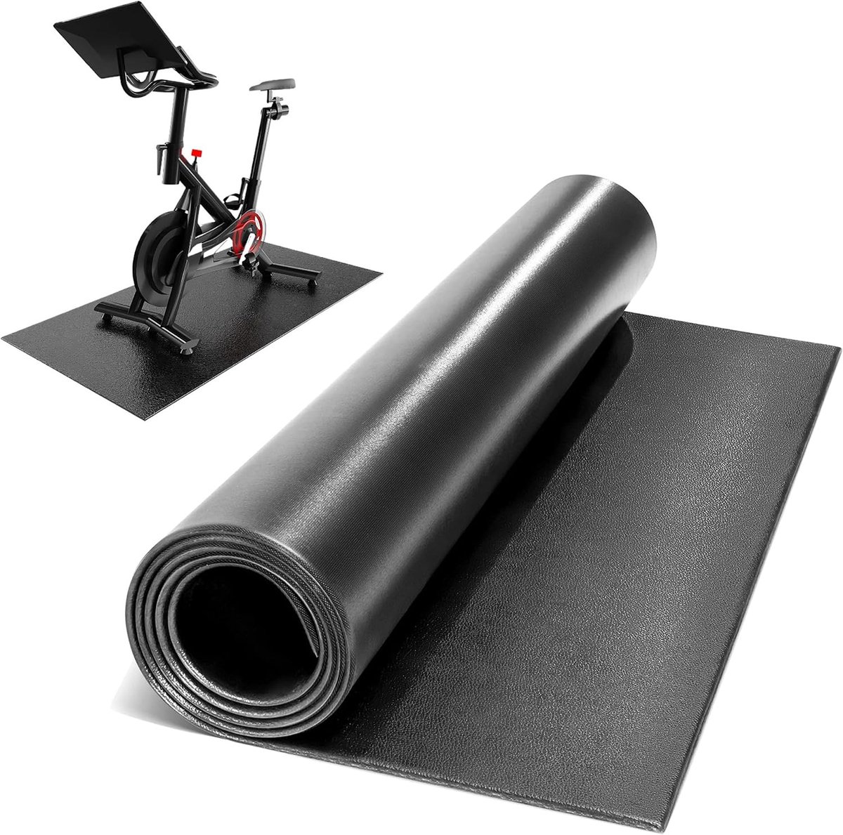2 stuks loopbandmatten, trainingsapparatuurmatten, zware beschermende vloermatten, antislip, geluidsreducerend en - ShopVlot