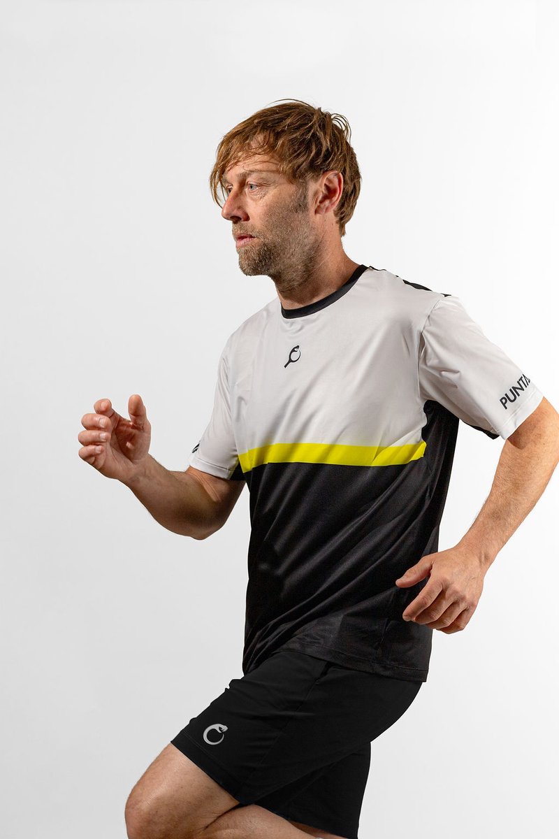 PUNTAZO Padel T-shirt Heren Sportshirt Large geel Korte mouw