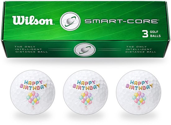 Golfballen Happy Birthday Ballonnen - Verjaardag Golf Cadeau - 3 stuks - Wilson van Wilson — afbeelding 4