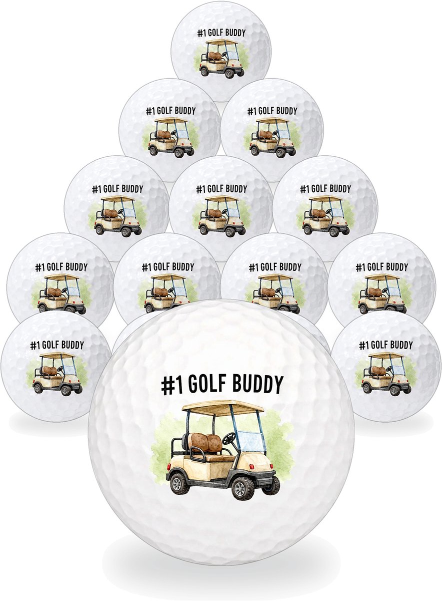 Wilson Golfballen Golf Buddy Groen - Vriendschap Golf Cadeau - 15 stuks