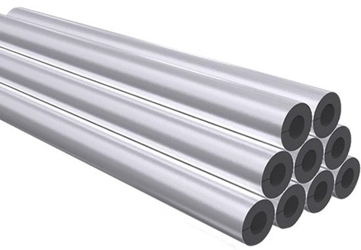 Pijpisolatie Schuimbuis - Isolatiebuis Buisbekleding - Leidingen Isoleren - Zelfklevend Vochtwerend - T30mm ID27mm - Zwart Zilver
