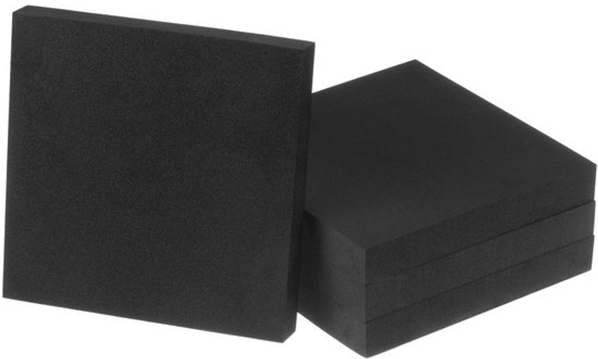 Schuimrubber Bekledingsplaten - EVA Schuimplaten - Geluidsisolatie - Antislip Anti-vibratie - 15 cm - Zwart