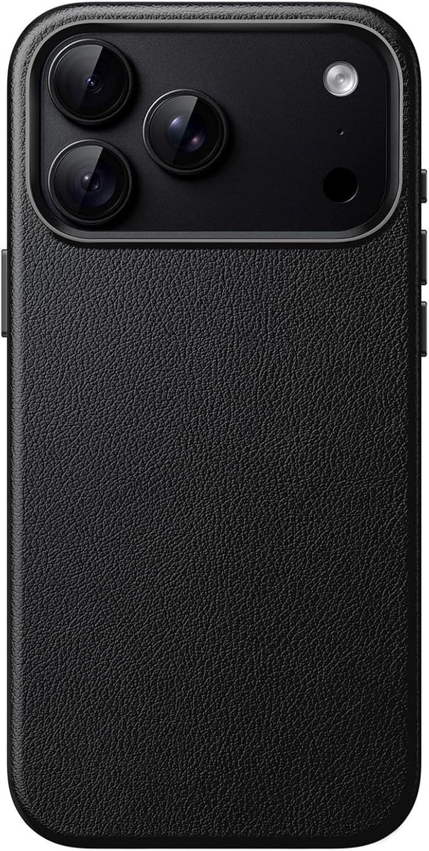 Zandarix Hoesje Geschikt voor Apple iPhone 18 Pro Max - Back Cover Hoesje - Leder - Geschikt voor Mag - Ingebouwde Camera Bedieningsknop - Antislip Grip - Microvezelvoering - Zwart