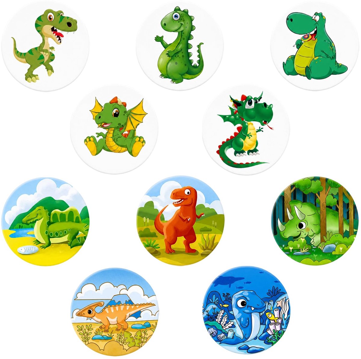 Zindelijkheidstraining stickers - 10 stks - dinosaurus design - leuk toilet doel - ShopVlot