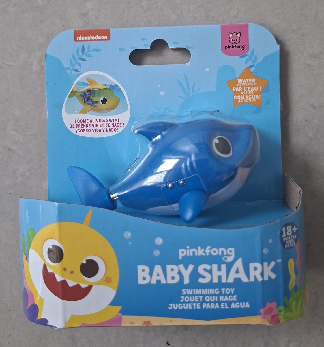 Nickelodeon Baby Shark / Opwindbaar / badspeelgoed / vis speelgoed / Blauw / Vanaf 18 Maanden
