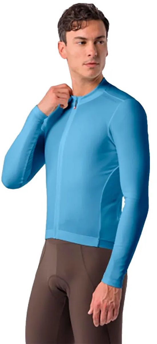 Castelli Espresso Thermal 2 Korte Mouw Wielertrui Blauw L Man