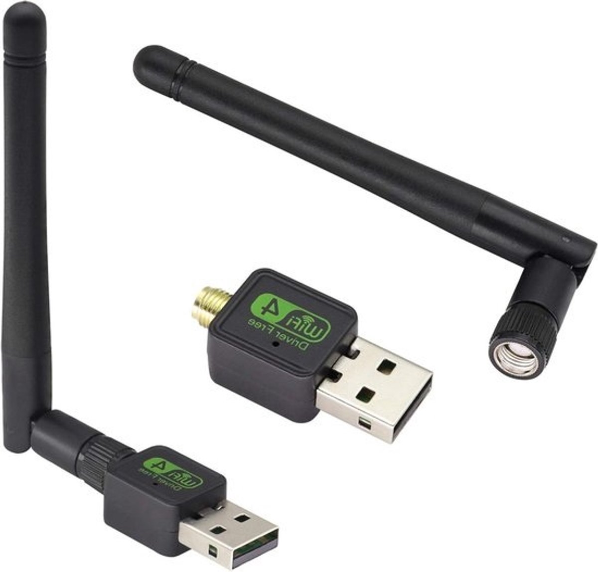 Draadloze USB Adapter - Wifi Dongle - Online Gamen - Hoge Gain Antenne - 600 Mbps - Zwart
