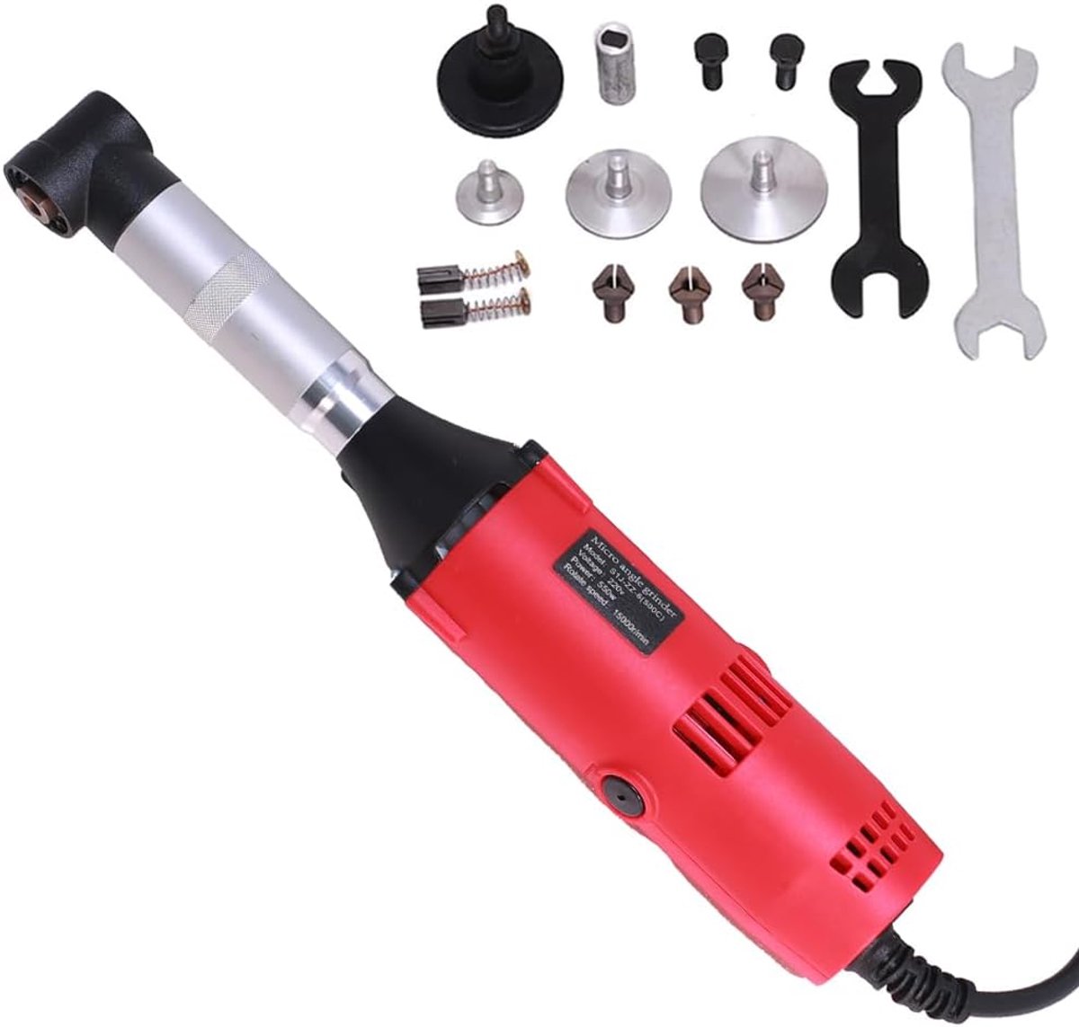 550 W Kleine Elektrische Matrix Schuurmachine Polijstmachine Roterend Slijpgereedschap voor Slijpen, Snijden, Graveren, Polijsten, Frezen, 6 Variabele Snelheden, 15.000 rpm