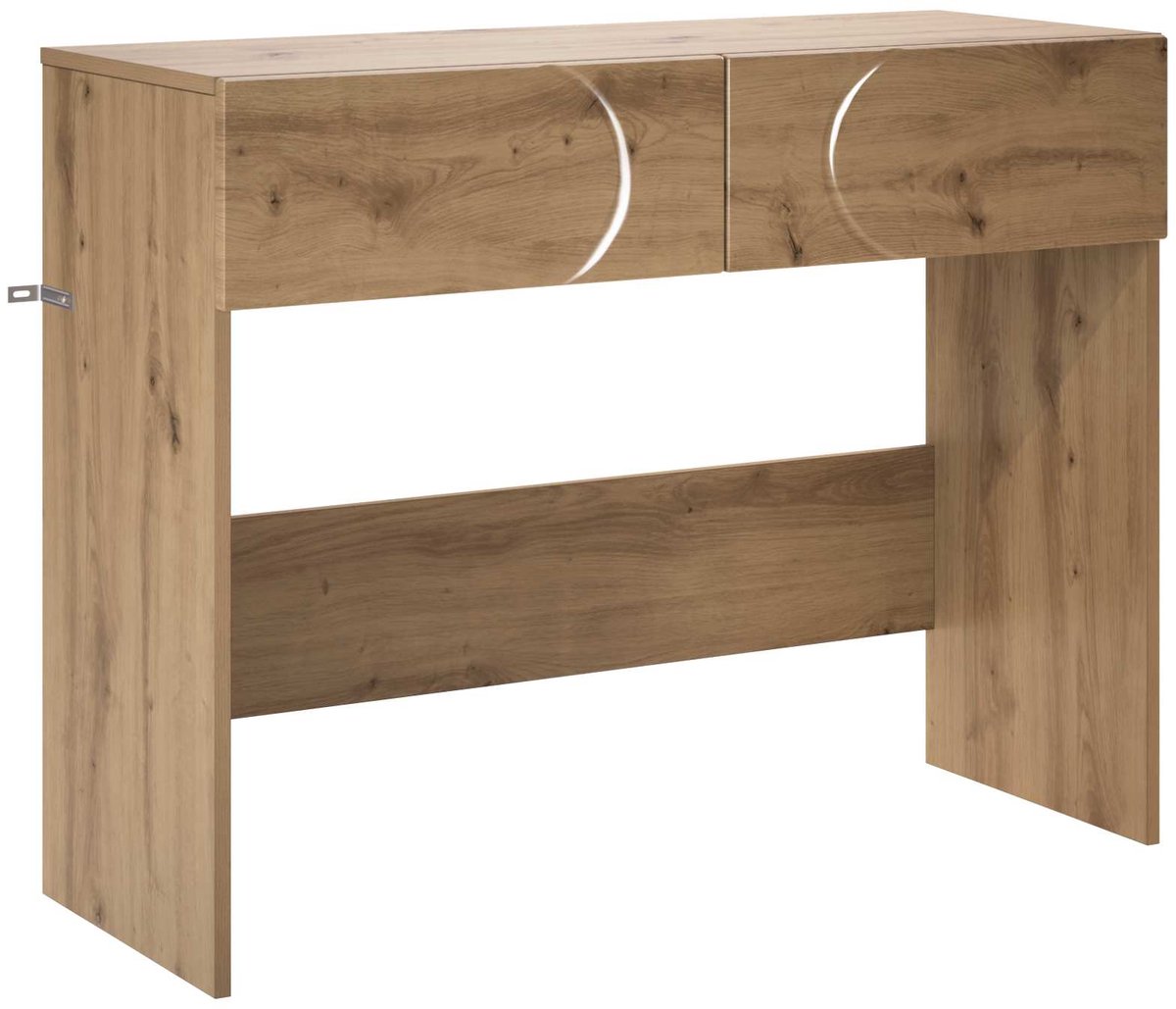 vidaXL Consoletafel - Artisanaal - eiken - 96,5 - x - 38 - x - 75 - cm - Bewerkt - hout Artisan eiken