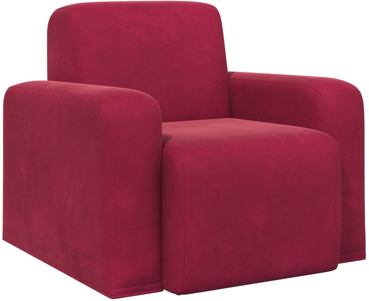 vidaXL Fauteuil - Wijnrood - fluweel